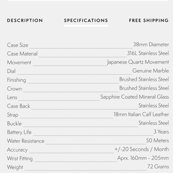 Aark Carrara Marble Watch - Picture 6 of 6